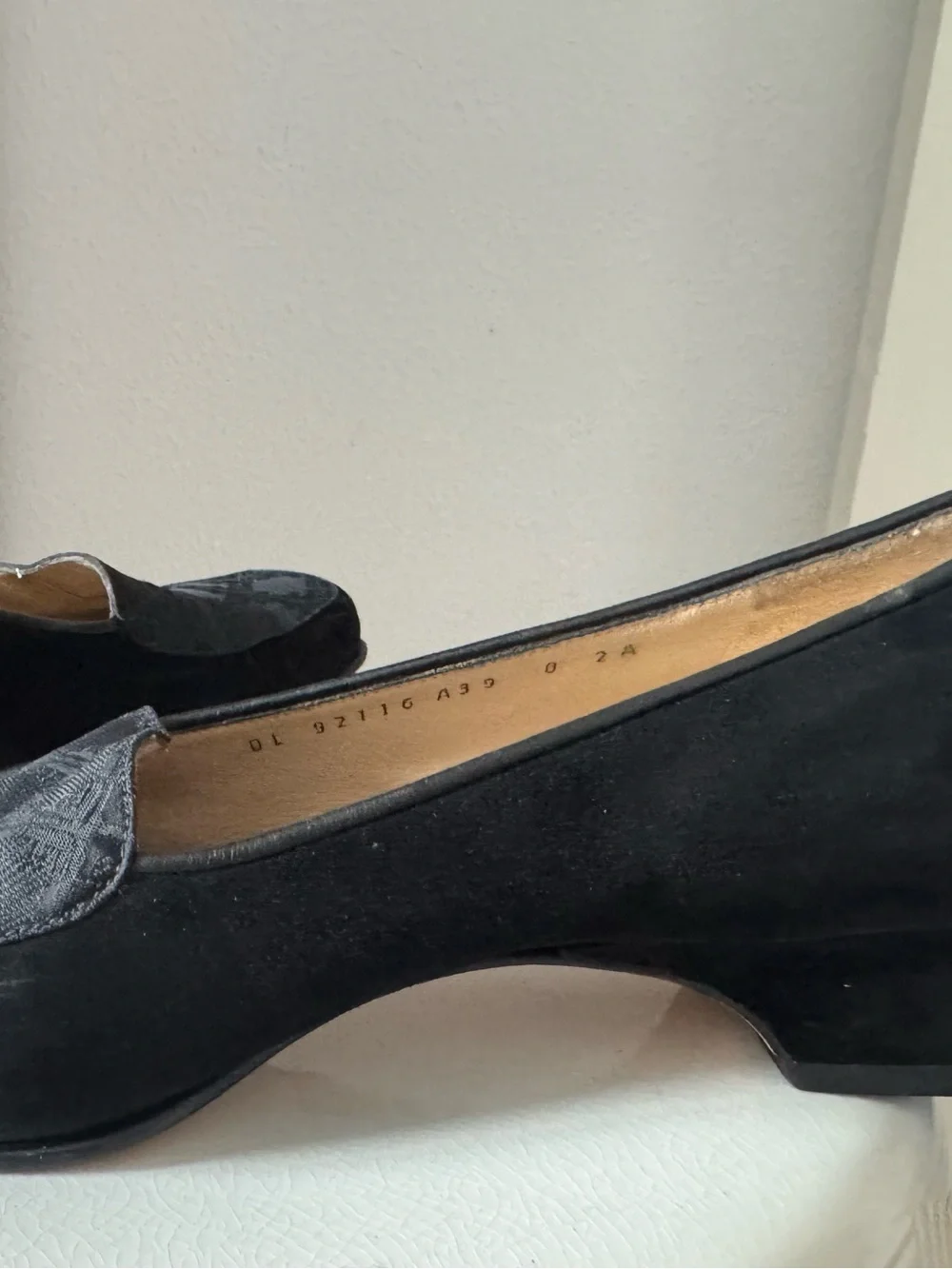 Salvatore Ferragamo Black Suede Slip-On Loafers (9AA)
